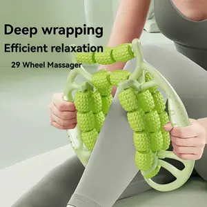 29-Wheel Leg Massager, Slimming Device, Multi-Functional Massage Stick, Shin Stretch and Relax, Durable Abs, Ideal for Weight Loss, Home Use