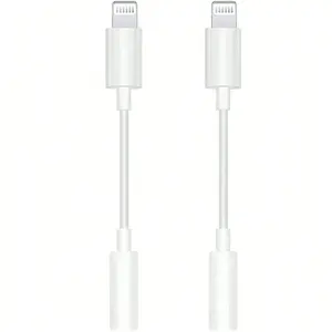 Lightning to 3.5mm Headphone Adapter, Aux Audio Cable Converter, Headphone Accessories, Compatible with iPhone 14 13 12 11 XR XS X 8 7 iPad Ipod