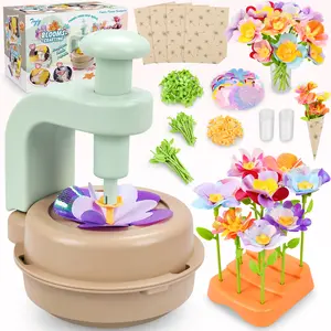DIY Fabric Flower Bouquet Kit for Kids – Creative Flower Market Toy Set, Arts & Crafts for Girls Ages 4-8, Educational STEM Activity