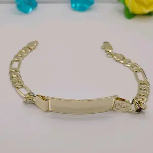 VIRGIN MARY beautiful bracelet ID  ENGRAVING AVAILABLE gold-plated leave a message for the name 8"inches