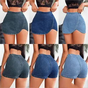 Slim-fit Denim Skirt Shorts For Women