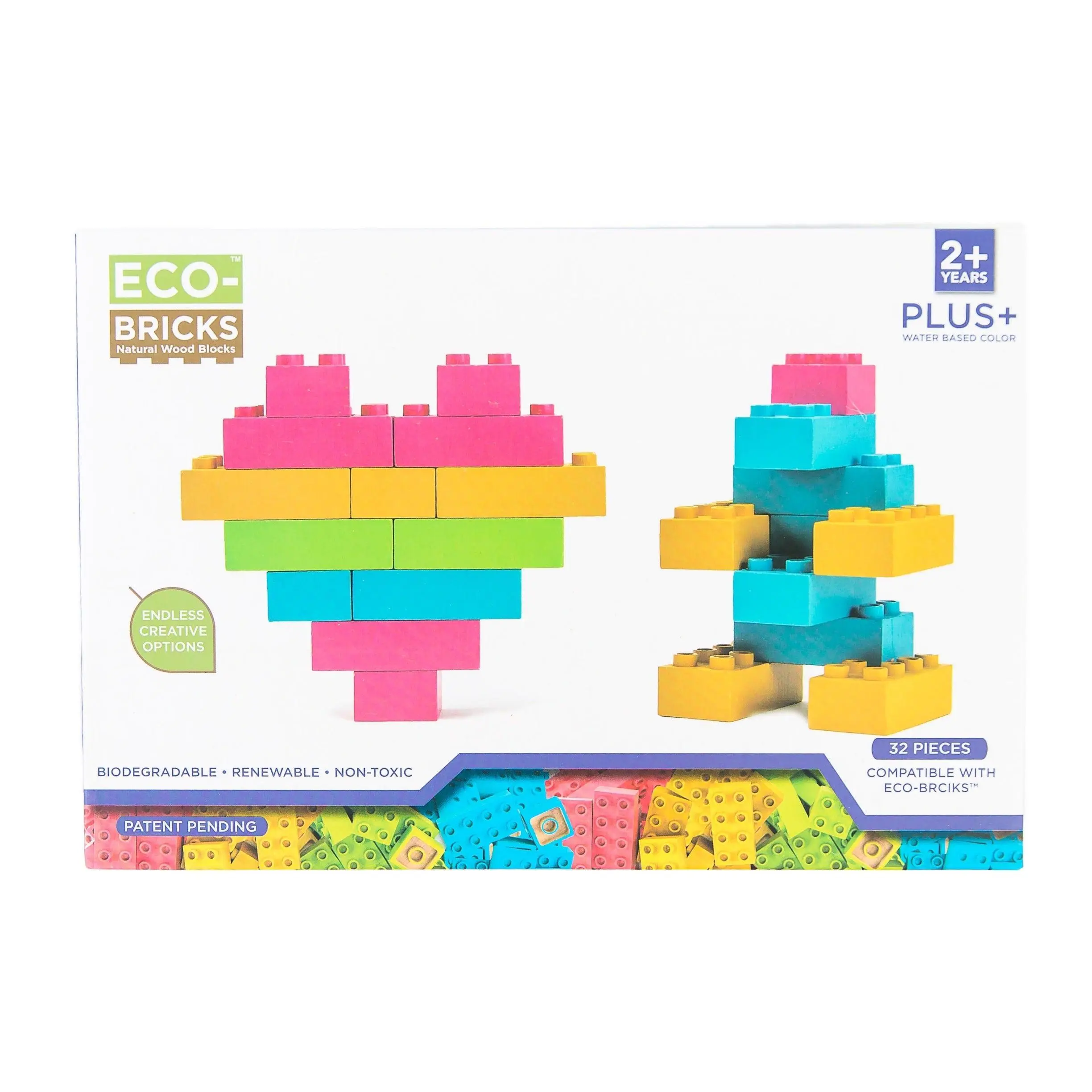 DIY Wooden Bricks Craft Kit – Sustainable Woodwork Set with Wheels & Storage Box