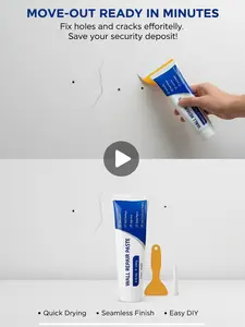 5 Second Wall Repair Paste 250g Drywall Patch Kit, Instantly Fix Holes Cracks Peeling Walls, Quick Dry Strong Adhesive, Waterproof Seamless Finish, No Tools No Mess Easy DIY Home Wall Repair Solution White Spackle
