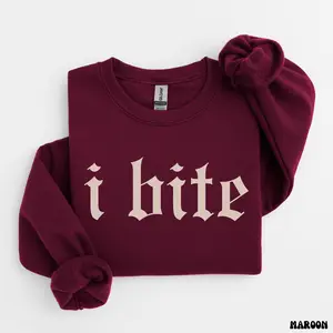 I Bite Sweatshirt, Unhinged Meme T-Shirt, Unique Weird Gifts, Dark Humor Sweatshirt, Grunge Y2k Clothing, Gen Z Meme T-Shirt - Limited Drop – Don’t Miss It