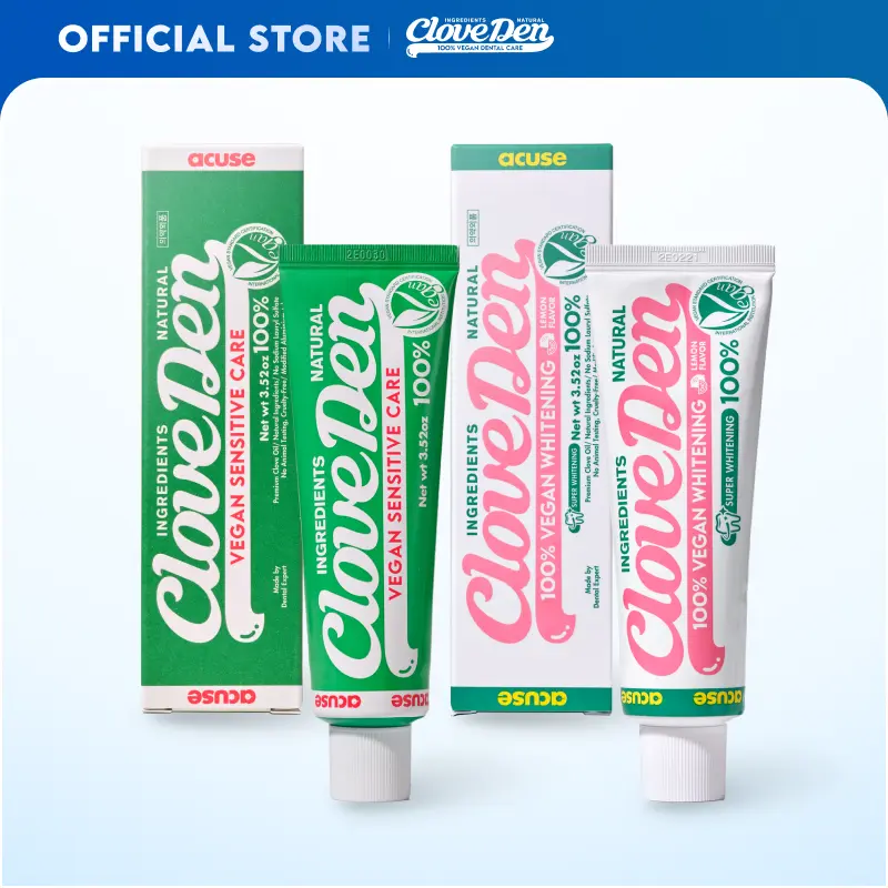 CloveDen Super Whitening + Sensitive Care Toothpaste Duo