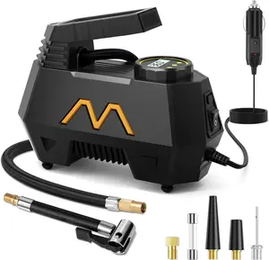 Portable Car Tire Compressor, 150PSI, DC 12V Tire Inflator with Digital Pressure Gauge & LED Light for Car Tires Motorcycles Bicycles Balls Balloons