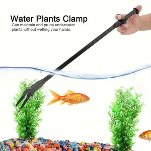 1Pcs Long Handle Aquarium Tweezers, Stainless Steel Aquatic Plant Tongs for Fish Tank, Aquarium Maintenance Tools for Planting, Trimming, Weeding & Feeding