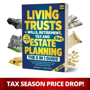 Living Trusts + Wills, Retirement, Tax & Estate Planning - The 6-in-1 Guide: How to Make Your Own Living Trust, Avoid Probate, Save On Taxes & Retire Happy + Elite Wealth Management (Wealth Strategy)
