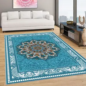 A European-style home carpet, machine-washable and fade-resistant, soft and durable, suitable for holidays and any space area, including hotels, offices, sofas, bedside, kitchens, laundry rooms, corridors, porches, and stairwells at entrances.