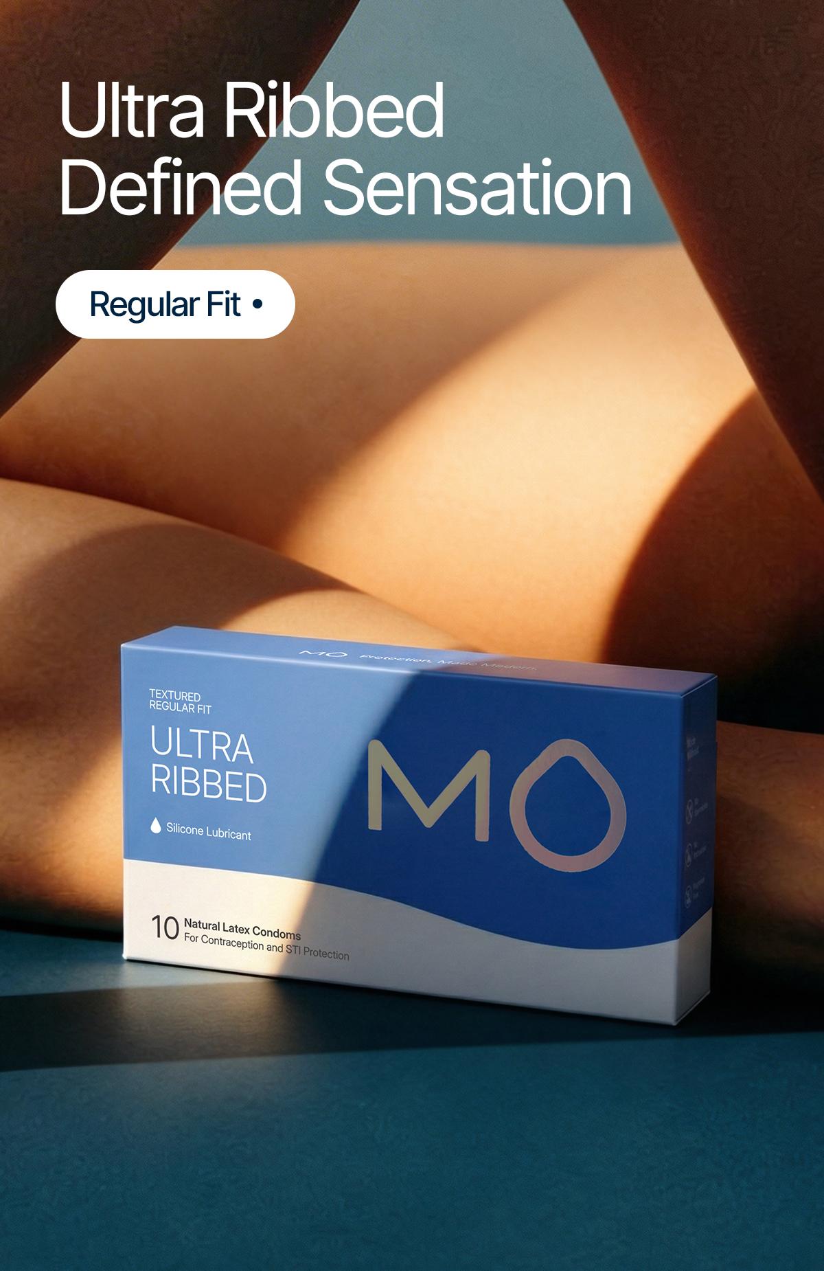 MO Ultra Ribbed Condoms for Her Pleasure, pH-Balanced for Sensitive Skin, 100% Natural Latex, 10 Count MO Ultra Ribbed Condoms for Her Pleasure, pH-Balanced for Sensitive Skin, 100% Natural Latex, 10 Count