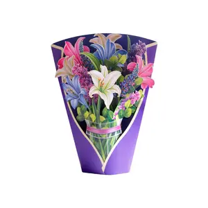 Lilies & Lupines Pop Up Card