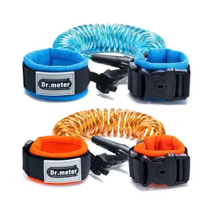 Toddler Leash, 2 Pack Safety Anti Lost Wrist Link with Key Lock, Reflective Child Walking Harness, 8.2ft Blue + 4.92ft Orange Kids Leash for Supermarket Mall Airport Amusement Park Zoo Travel