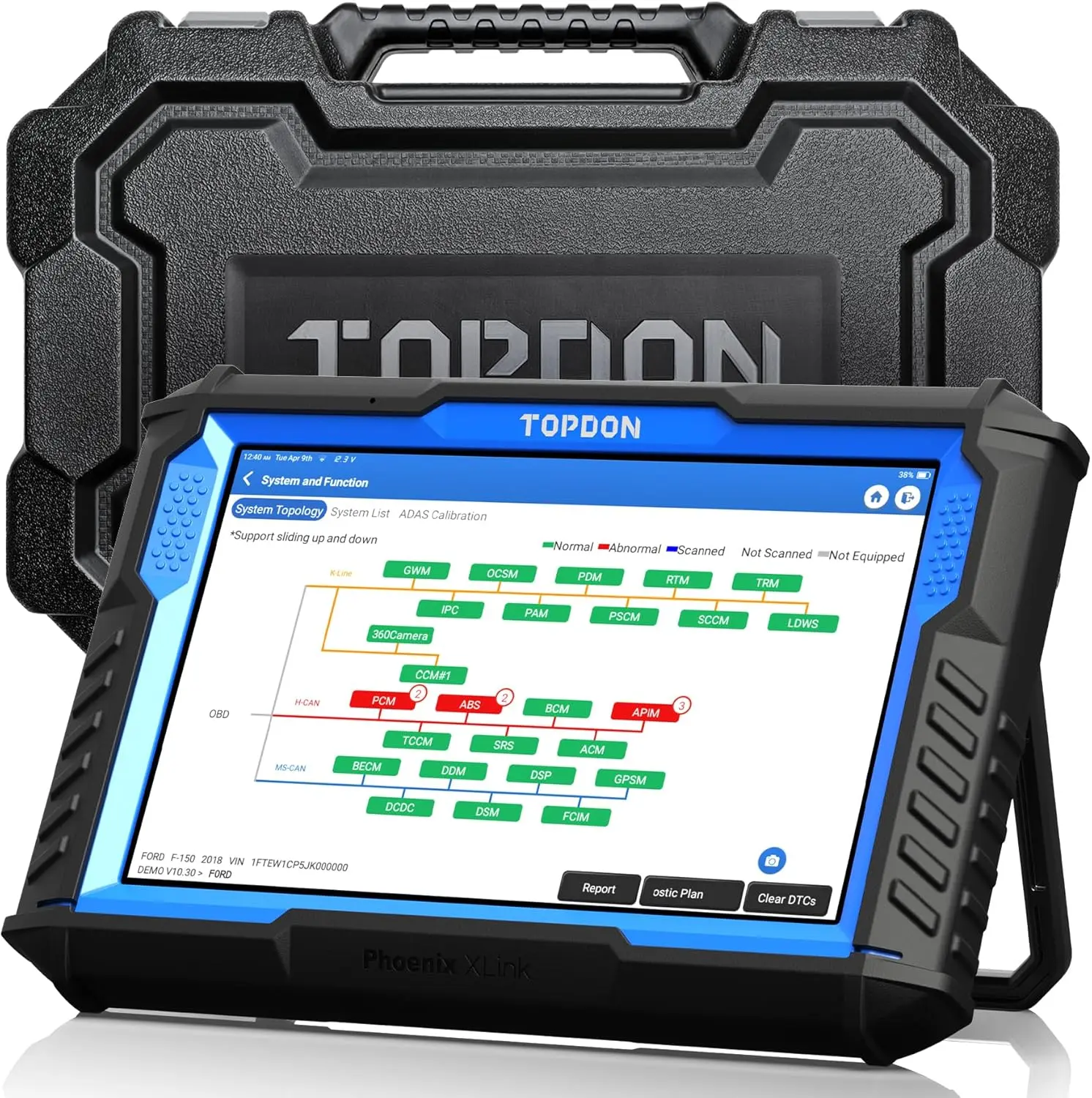 TOPDON Phoenix XLink 2025 New Gen Scan Tool, ECU Pr0gram ming/Online C0ding, Topology Mapping/New CAN Bus/DoIP, Bidirectional Scanner, 41+ Service, V.A.G Guided, Diagnostic Tool for All Vehicles