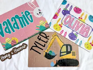 Personalized Easter Puzzle Gift - Customizable Name Easter Basket Stuffer for Kids & Adults - Festive Decorations & High-Quality Single Pack