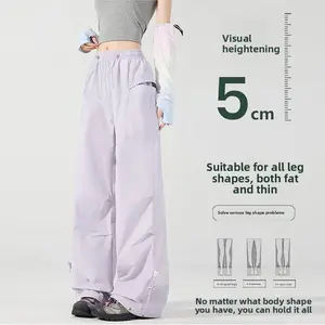 Mountain-style Paratrooper Pants, Women's Loose Workwear Wide Leg Pants, Men's High-Waist Summer Fashion Functional Quick-Dry Sports Casual Long Pants