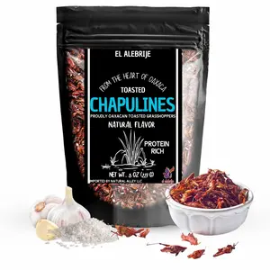 Alebrixes | Chapulines  From Oaxaca 8 oz (227 g) | Premium Toasted Edible Grasshoppers - Natural Flavor - Always Fresh & Delicious Mexican Snack | Imported from Mexico