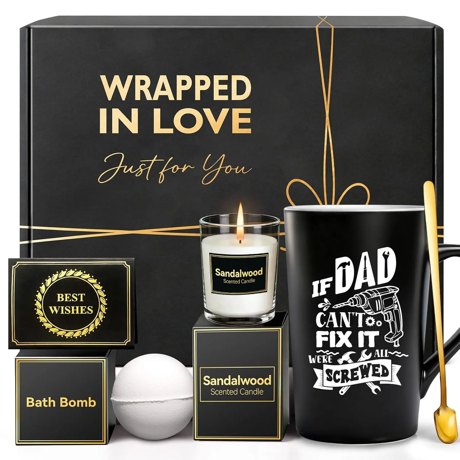 Fathers Day Gifts for Dad from Daughter Son: Eletorot Unique Spa Relaxation Baskets Gift Set for Birthday, Personalized Funny Gag Dad Stepdad Grandpa Husband Gift for Christmas, Valentines