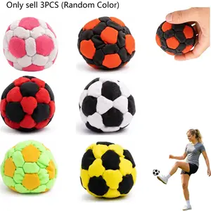 3PCS Knitted Hackys Bag Set, Hackys Footbag Sacks, Knitted Footbag Sacks Set, Cute Knitted Hackys Foot Bags, Assorted Foot Bag Crochet Hackys Ball for Adults, Colorful Juggling Footbag for Beginners, Handwoven Toss Pack