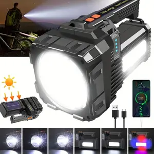 Bright Flashlight High Lumens Rechargeable Long Standby LED Flashlight Spotlight With USB Output Power Bank For Emergency Lamp Outdoor