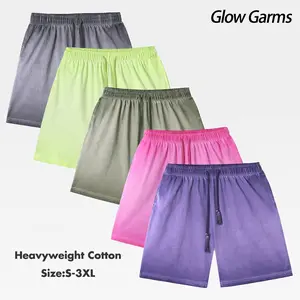 Women’s Loose Shorts | Pure Cotton Grungy Washed Ombré Summer Outfit Vintage Matching Couple Style Suitable for Both Men and Women Loose Fit Trendy Streetwear