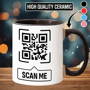 Funny Hidden QR-Code Mug For Bestie, Coworker, Humor, Sarcasm - scs16977  Drinkware Stylish Coffee