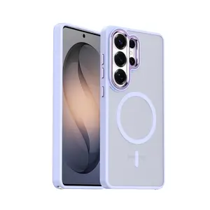 SAM S26, 25, 24 Series MagSafe Heavy Duty Magnetic Smartphone Casing - 360° Rotating Ring Kickstand, TPU-PC Dual Layer Rubber Construction, Collision Disconnect Feature, Slide Camera Protector, Shockproof Drop Protection, Wireless Cellphone Accessory