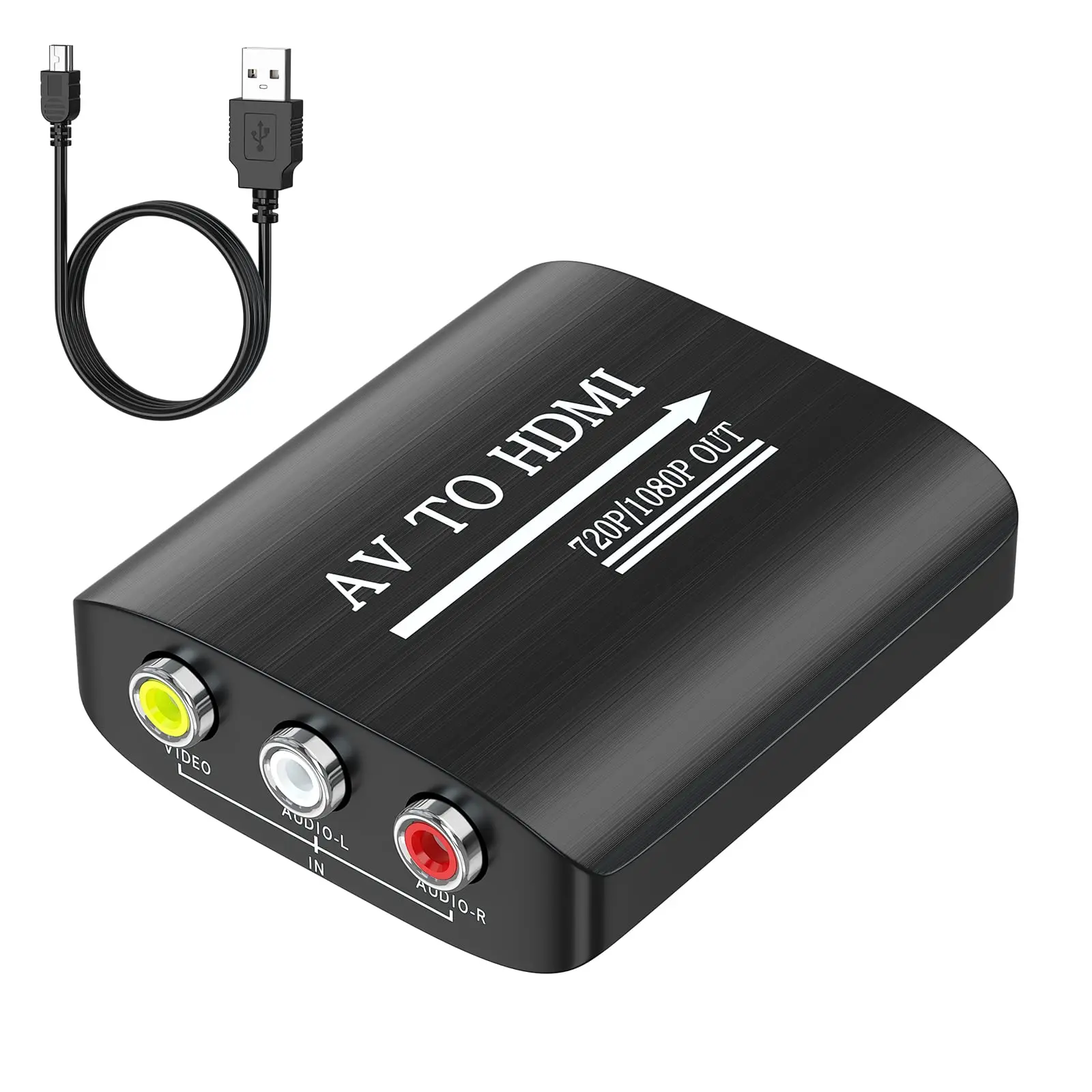 Av To Hdmi Converter  Adapter Support 720p/1080p For Ps1/ps2/ps3/xbox 360/wii/n64/snes/stb/vhs/vcr/blue-ray Dvd Players