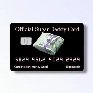 Funny Sugar Daddy Credit Card Stickers Matte Waterproof Vinyl Debit Skin Wallet Decal Cover Easy To Apply