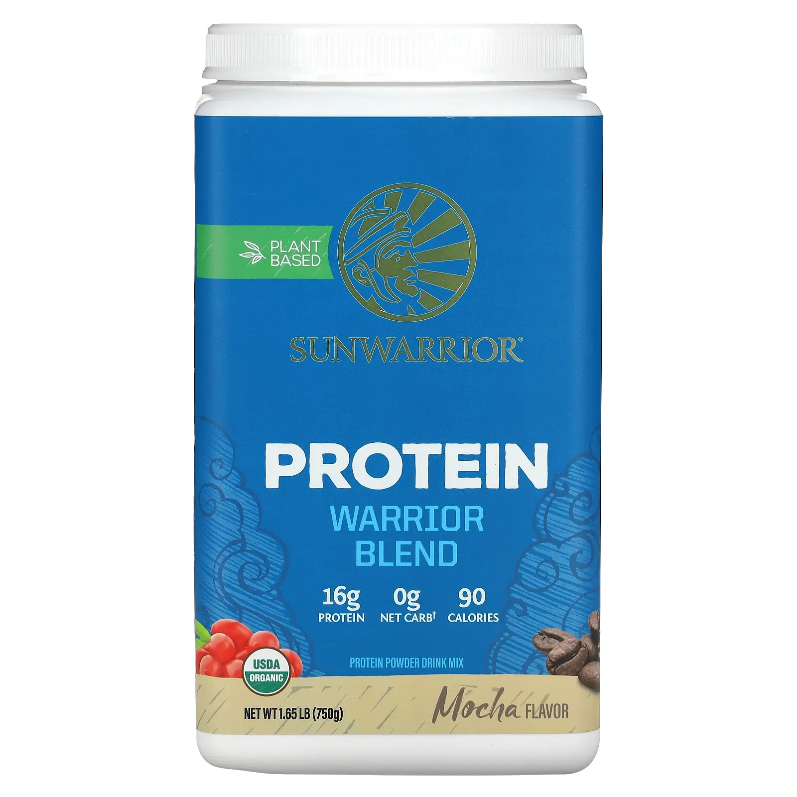 Sunwarrior Warrior Blend, Protein, Mocha, 1.65 lb (750 g) Sunwarrior Warrior Blend, Protein, Mocha, 1.65 lb (750 g)