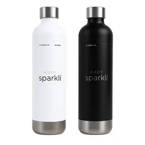 FIZZIT™ Stainless Steel Carbonation Bottle and Water Bottle | Compatible With Philips Carbonation Soda Maker, Smeg and Aarke Soda Makers, Dishwasher Safe