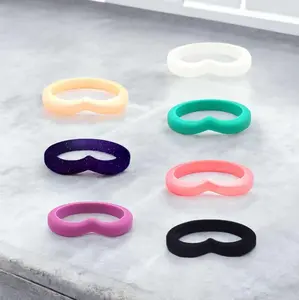 Creative 3MM V-Shape Style Elegant Silicone Ring (Size 5-12)