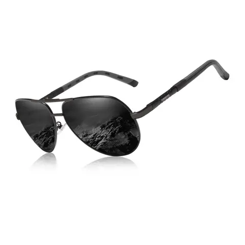 KINGSEVEN K725 Classic Polarized UV Eye Protection Aluminum-Magnesium Aviator Eyewear, Fashionable Sunglasses, Comfortable and Versatile Unisex Accessory, Father's Day Gift Option