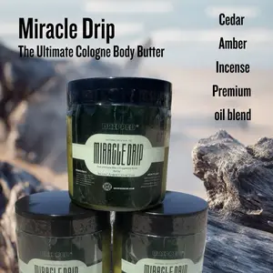 Dripped Soap Miracle Drip Cologne Body Butter for Men - Ultra-Rich with Coconut Oil Shea Butter & Jojoba Oil for Deep Hydration & Long-Lasting Scent Blend Fragrance Moisture Repair