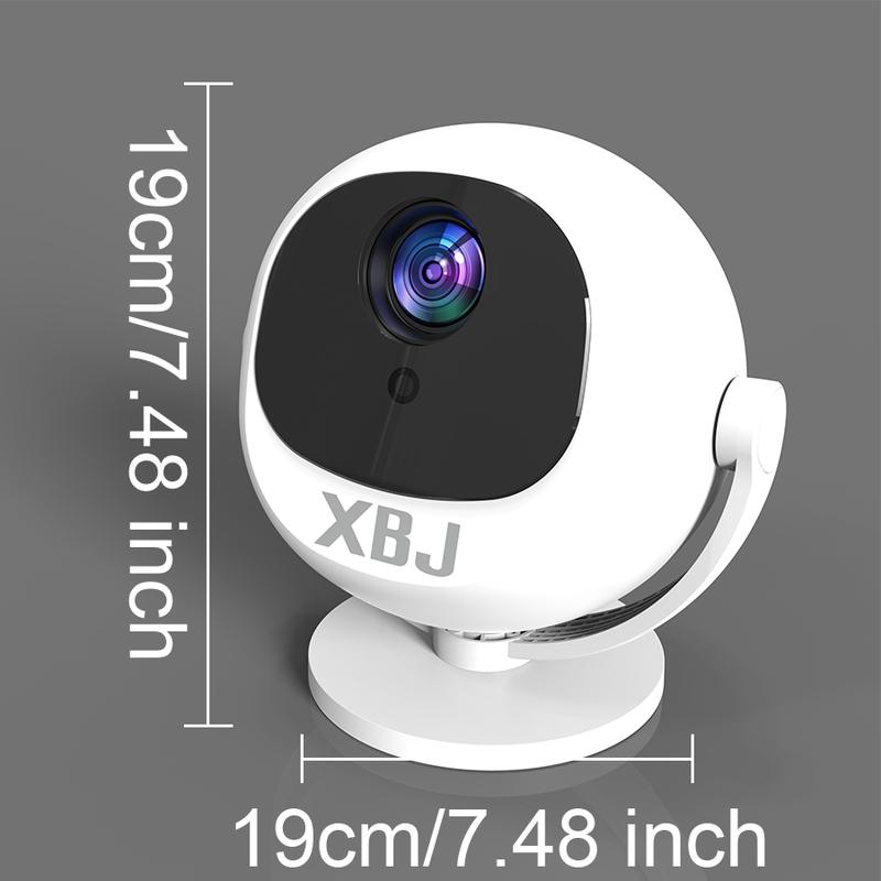 XBJ Portable Projector with WiFi 5G & Bluetooth, HD Home Video Projector for Outdoor Movies, 200" Screen with Built-in Speaker, Support 360° Correction Audio projector 4k projector for bedroom projectors