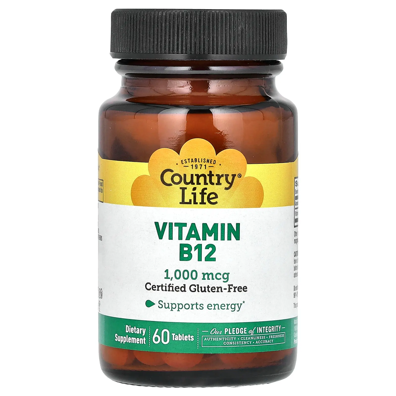 Country Life Vitamin B12, 1,000 mcg, 60 Tablets