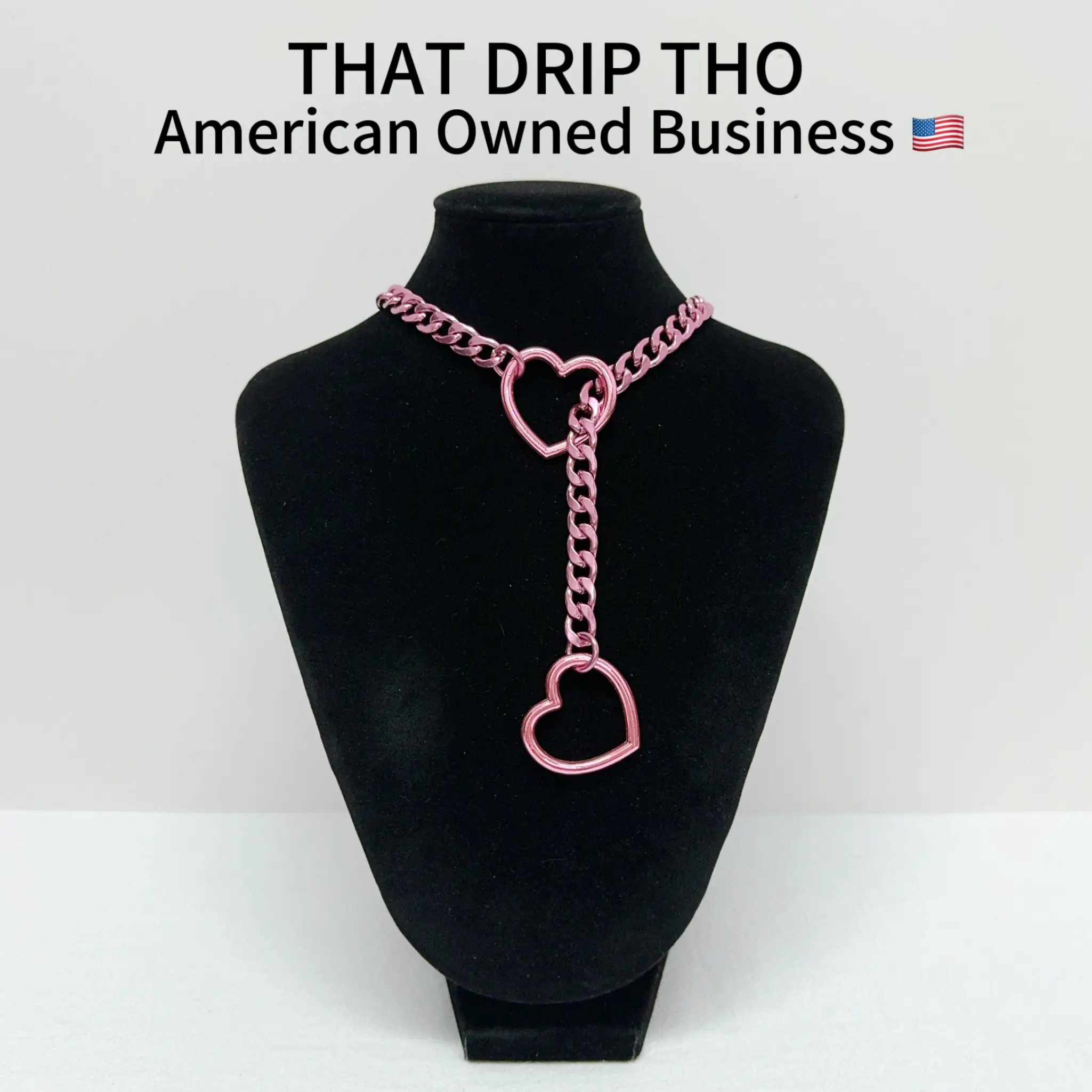 Pink Heart- Pink Chain