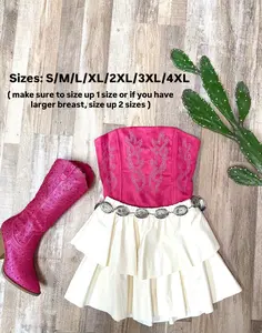 Cowgirl Western corset suede Top