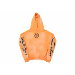 Hellstar Fire Orange Hoodie Orange Dye
