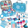 Children's makeup set, washable, beautiful children's cosmetics set for girls, kids vanity, suitable as a birthday or Christmas gift for girls aged 3 and above, Pretend Play Playset
