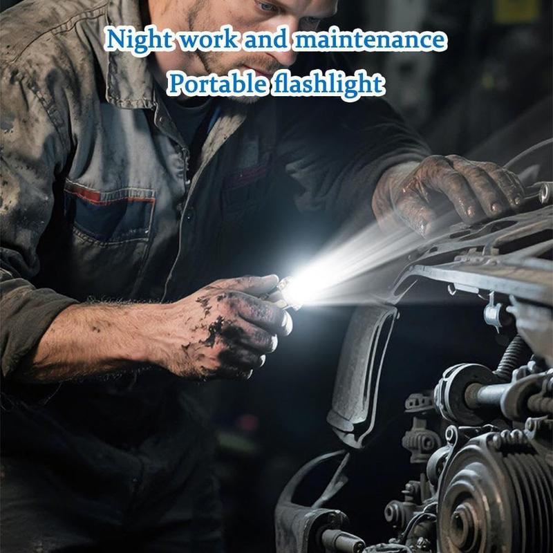 Portable Rechargeable Bright Keychain Flashlight Phone Charger, Mini Keychain Flashlight, 7 Modes, 1200 Lumens EDC Waterproof Keychains Flashlight (4PCS)