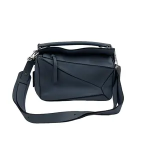 Pre-owned Loewe H6 blue smooth leather puzzle geometric bag, handbag/crossbody bag hz62843