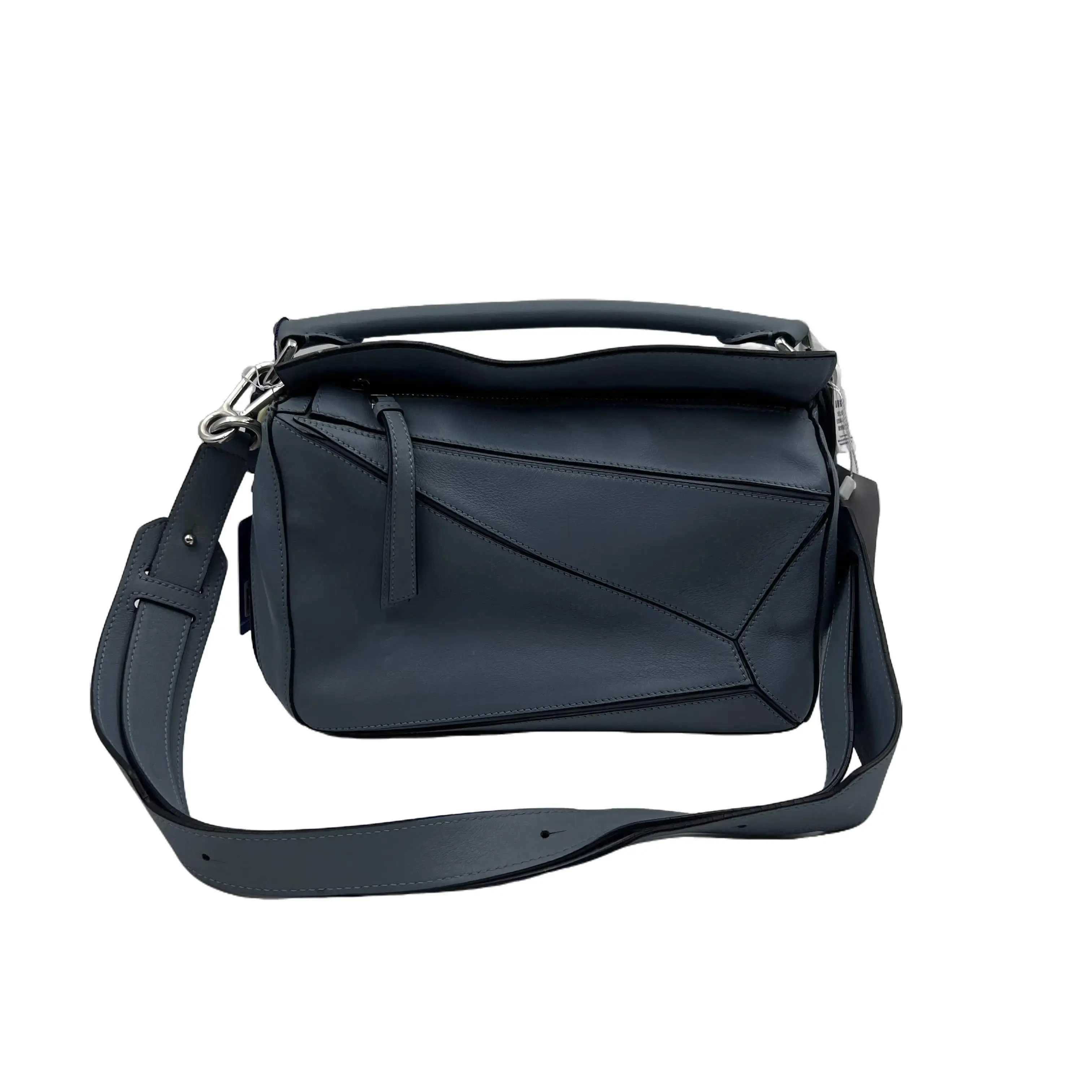 Pre-owned Loewe H6 blue smooth leather puzzle geometric bag, handbag/crossbody bag hz62843