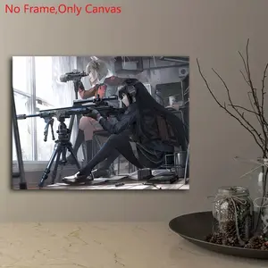 1 Piece/Set Framless Canvas Painting Print Poster,Classic 2D Anime Tactical Action Cinematic Pop Art,Lycoris Recoil,Perfect Gift for Japanese Manga Fans,Ideal Gift for Bedroom,Study,Office,Living Room,Dorm Hallway,Kitchen,Mural,Wall Decoration,Room Decor