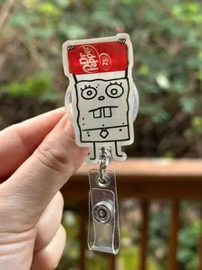Doodle Bob Doctor Pepper Soda - Nurse badge reel, RN, MD, Paramedic, RT, Phlebotomist, healthcare work accessory