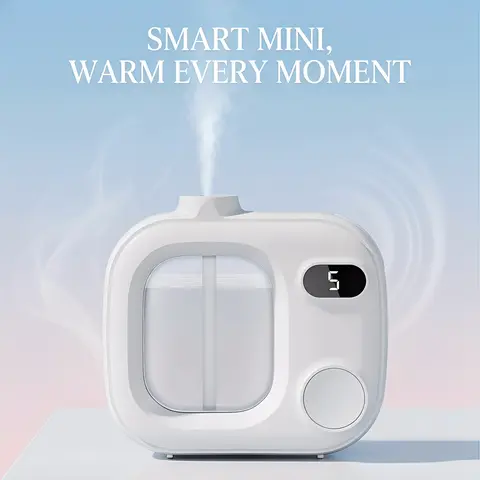 Compact Mini Ultrasonic Essential Oil Diffuser - Cordless Waterless Home Travel Humidifier Scent Machine, Battery-Powered with 5 Mist Modes, Essential Oil Compatible for Home & Office, Waterless Humidifier