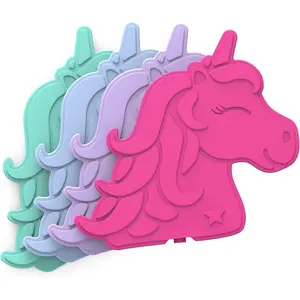 Buddies Reusable Ice Packs - Slim for Lunch Boxes, Bags, and Coolers Multicolored 4-Pack (Unicorn)