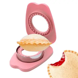 Stainless Steel Sandwich Cutter and Sealer, Decruster Sandwich Maker, Peanut Butter & Jelly Crustless Bread Pancake Cookie Cutter