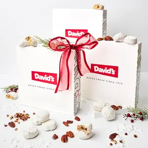 David’s Cookies Butter Pecan Meltaways Cookies Gift Box 3 Pack – Soft Butter Cookies with Crunchy Pecans – 3 lbs Gourmet Holiday Dessert Basket for Celebrations and Special Occasions