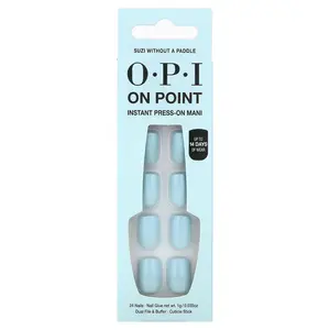 OPI On Point, Instant Press-On Mani, Short Length, Suzi without a Paddle, 27 Piece Kit
