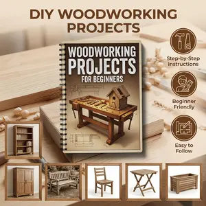 Woodworking Project Plan for Beginners, 8.3*5.5 Inches, Step-By-Step DIY Blueprint, Templates with Dimensions, Practical and Aesthetic Woodwork